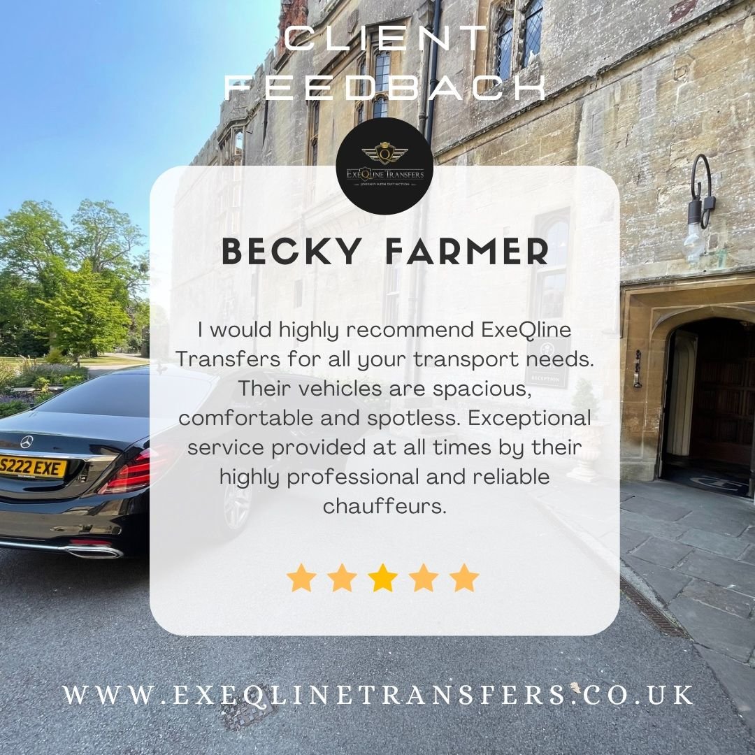 Becky Farmer Chauffeur Bristol Testimonials